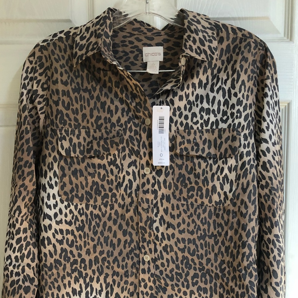 Chico’s animal print blouse